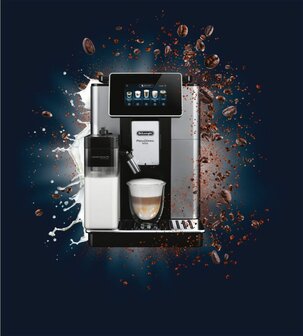 Delonghi Kaffee-Vollautomat ECAM 610.55.SB PRIMADONNA SOUL Silber-Schwarz