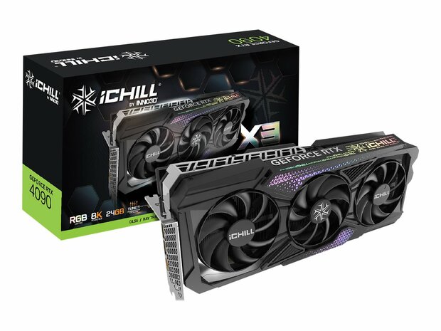 INNO3D GEFORCE RTX 4090 ICHILL X3 24GB GDDR6X 384-bit 3xDP 1xHDMI 