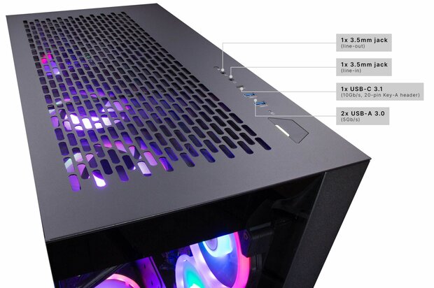 Captiva PC Highend Gaming R83-525 (Ryzen 9 7950X3D/RTX4070 Ti Super 16GB GDDR6X/SSD 2TB/64GB/WLAN/Windows 11 Home 64-bit) 